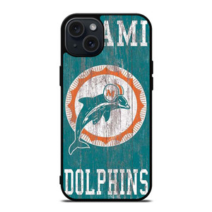MIAMI DOLPHINS WOODEN LOGO iPhone 15 Plus Case
