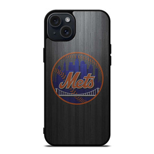 NEW YORK METS WOODEN LOGO iPhone 15 Plus Case