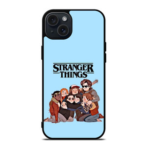 STRANGER THINGS CARTOON CHARACTERS iPhone 15 Plus Case