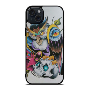 SUGAR SCHOOL OWL TATTOO iPhone 15 Plus Case