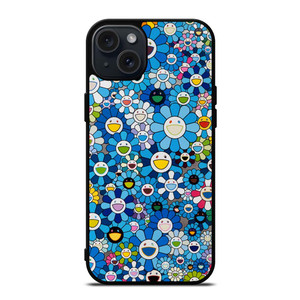 TAKASHI MURAKAMI FLOWERS BLUE iPhone 15 Plus Case