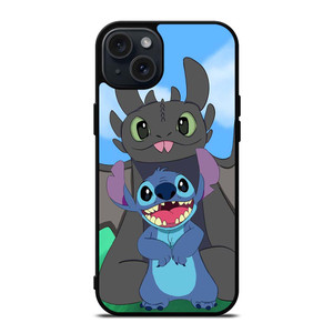 TRAIN YOUR DRAGON TOOTHLESS AND STITCH iPhone 15 Plus Case