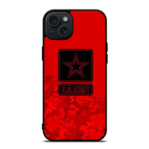 US ARMY LOGO RED iPhone 15 Plus Case
