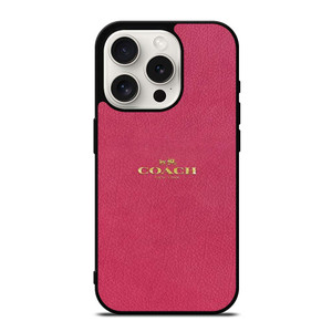 COACH NEW YORK LOGO PINK iPhone 15 Pro Case
