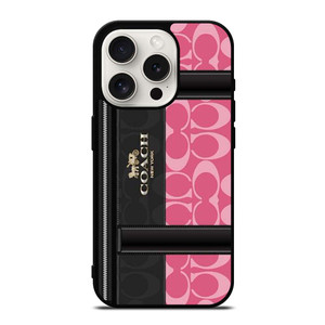 COACH NEW YORK LOGO PINK BAG iPhone 15 Pro Case