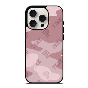 PINK NATION VICTORIA'S SECRET LOGO ICON CAMO iPhone 15 Pro Case