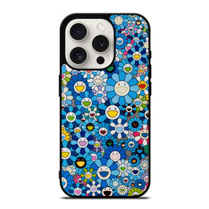 TAKASHI MURAKAMI FLOWERS BLUE iPhone 15 Pro Case