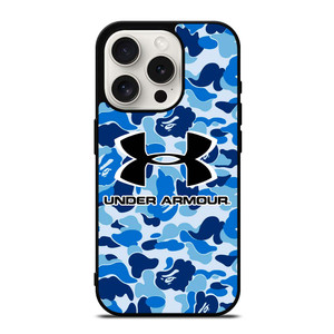 UNDER ARMOUR BLUE CAMO BAPE iPhone 15 Pro Case