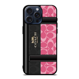 COACH NEW YORK LOGO PINK BAG iPhone 15 Pro Max Case