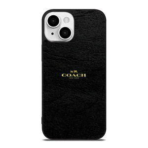 COACH NEW YORK BLACK LEATHER iPhone 13 Mini Case