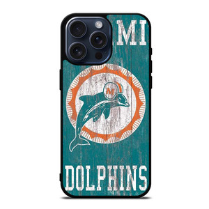 MIAMI DOLPHINS WOODEN LOGO iPhone 15 Pro Max Case