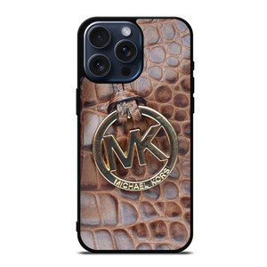 MICHAEL KORS BROWN LEATHER iPhone 15 Pro Max Case