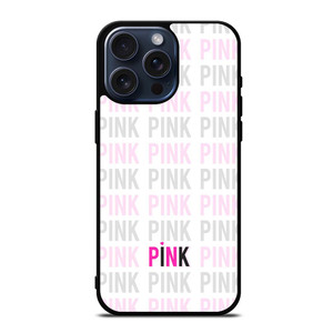 PINK VICTORIA'S SECRET LOGO iPhone 15 Pro Max Case