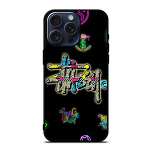 STUSSY LOGO THE DEALERS COLORFUL ICON iPhone 15 Pro Max Case