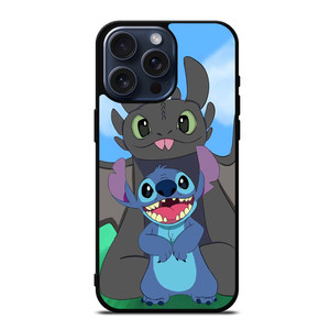 TRAIN YOUR DRAGON TOOTHLESS AND STITCH iPhone 15 Pro Max Case
