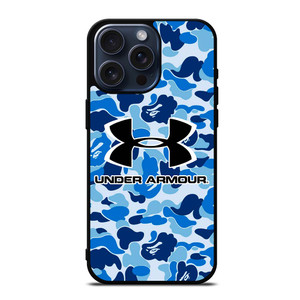 UNDER ARMOUR BLUE CAMO BAPE iPhone 15 Pro Max Case