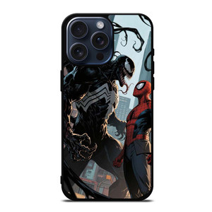 VENOM VS SPIDERMAN MARVEL ART iPhone 15 Pro Max Case