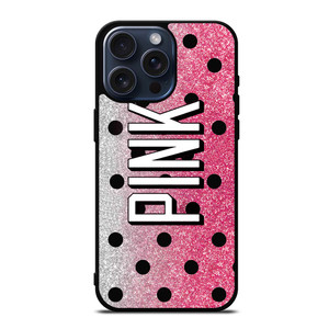 VICTORIA'S SECRET PINK LOGO SPARKLE iPhone 15 Pro Max Case