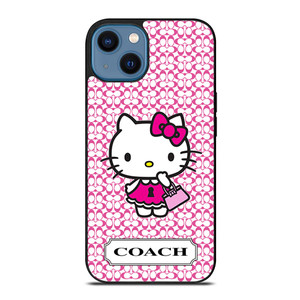 COACH NEW YORK LOGO PATTERN HELLO KITTY.jpg iPhone 14 Case