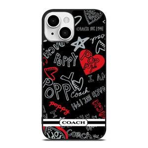 COACH NEW YORK POPPY BLACK iPhone 13 Mini Case COACH NEW YORK POPPY BLACK iPhone 13 Mini Case