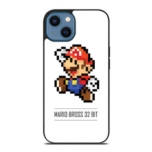 MARIO BROSS PIXEL 32 BIT.jpg iPhone 14 Case