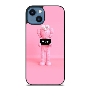 PINK KAWS X HUF STREETWEAR.jpg iPhone 14 Case