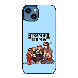 STRANGER THINGS CARTOON CHARACTERS.jpg iPhone 14 Case