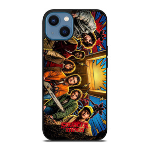 STRANGER THINGS CHARACTERS ART.jpg iPhone 14 Case