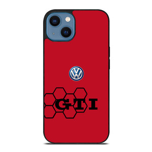 VW VOLKSWAGEN RED HONEYCOMB.jpg iPhone 14 Case