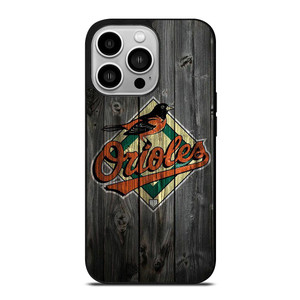 BALTIMORE ORIOLES LOGO BASEBALL TEAM WOODEN ICON iPhone 14 Pro Case