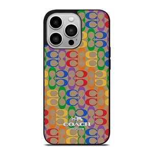 COACH NEW YORK RAINBOW PATTERN ICON iPhone 14 Pro Case