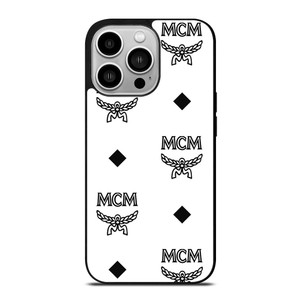 MCM WORLDWIDE LOGO WHITE iPhone 14 Pro Case