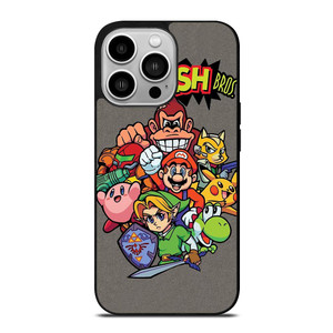 NINTENDO GAME CHARACTER SUPER SMASH BROSS AND FRIENDS iPhone 14 Pro Case