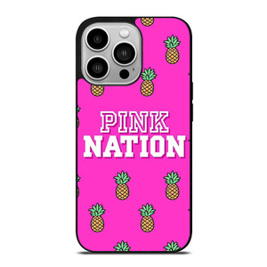 PINK NATION VICTORIA'S SECRET LOGO PINEAPPLE iPhone 14 Pro Case