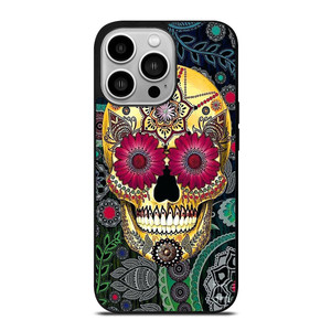 SUGAR SKULL TATTOO FLOWER iPhone 14 Pro Case