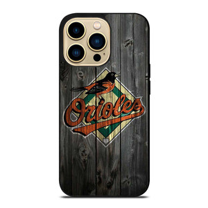 BALTIMORE ORIOLES LOGO BASEBALL TEAM WOODEN ICON iPhone 14 Pro Max Case