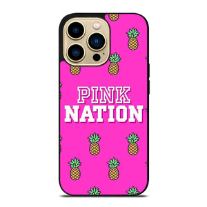 PINK NATION VICTORIA'S SECRET LOGO PINEAPPLE iPhone 14 Pro Max Case
