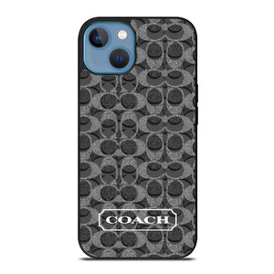COACH NEW YORK LOGO PATTERN BLACK iPhone 13 Case