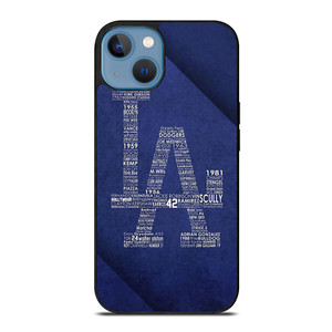 LA DODGERS LOS ANGELES LOGO BASEBALL TEAM TYPOGRAPHY iPhone 13 Case