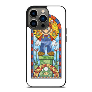 MARIO BROSS NINTENDO GLASS ART iPhone 13 Pro Case