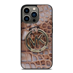 MICHAEL KORS BROWN LEATHER iPhone 13 Pro Case