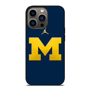 MICHIGAN WOLVERINES AIR JORDAN LOGO FOOTBALL iPhone 13 Pro Case