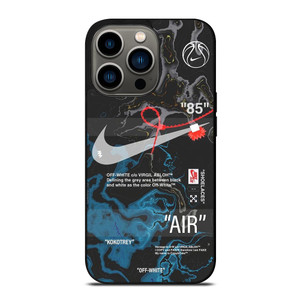 NIKE AIR JORDAN OFF WHITE BLACK MARBLE iPhone 13 Pro Case