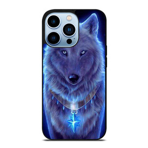 BLUE EYE GRAY FANTASY WOLF iPhone 13 Pro Max Case