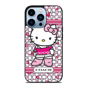 COACH NEW YORK LOGO PINK HELLO KITTY iPhone 13 Pro Max Case