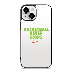 BASKETBALL NEVER STOPS GREEN iPhone 13 Mini Case