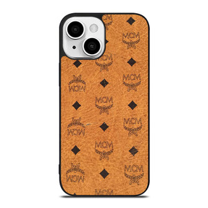 MCM WORLD WIDE BROWN LEATHER iPhone 13 Mini Case