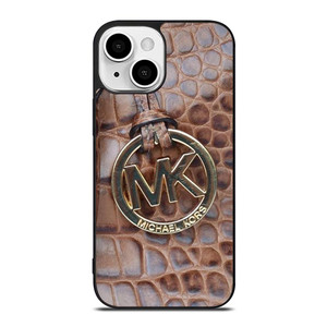 MICHAEL KORS BROWN LEATHER iPhone 13 Mini Case