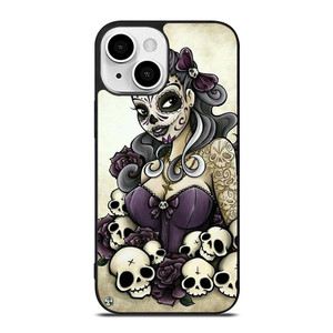 SUGAR SKULL TATTOO GIRL iPhone 13 Mini Case