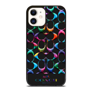 COACH NEW YORK LOGO RAINBOW iPhone 12 Case